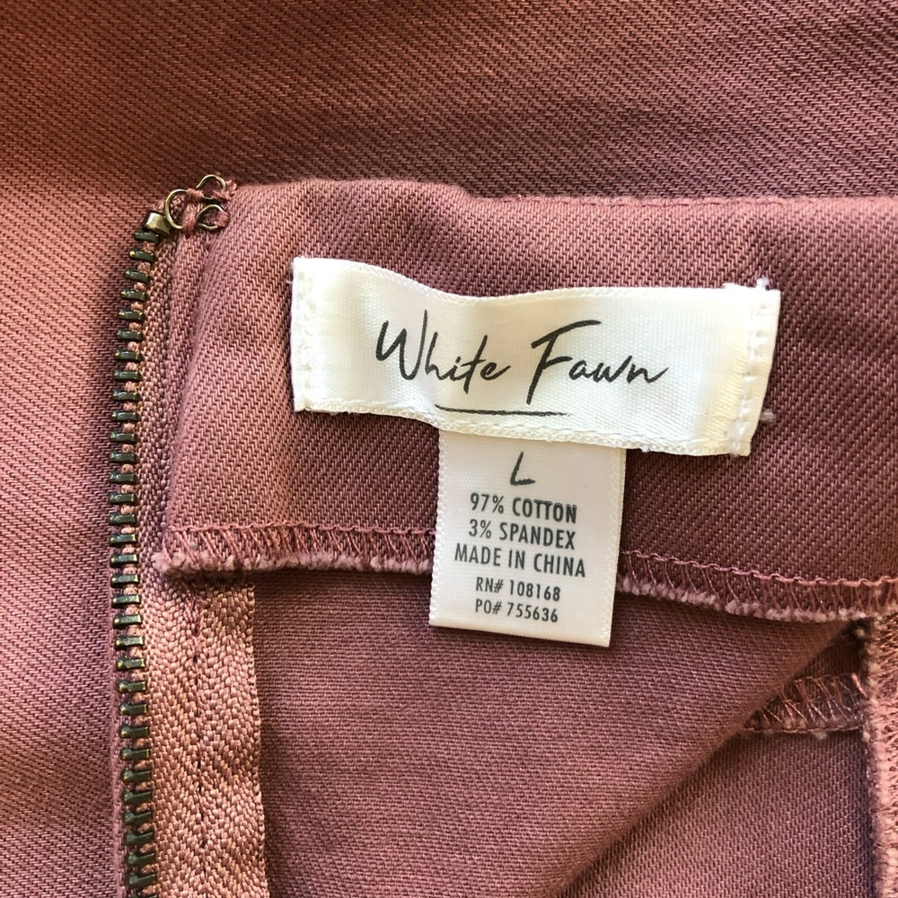 🥑 2/$40 TILLYS white fawn rust pink skirt - Picture 6 of 6